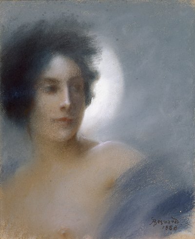 Femme avec un croissant de lune ou, L